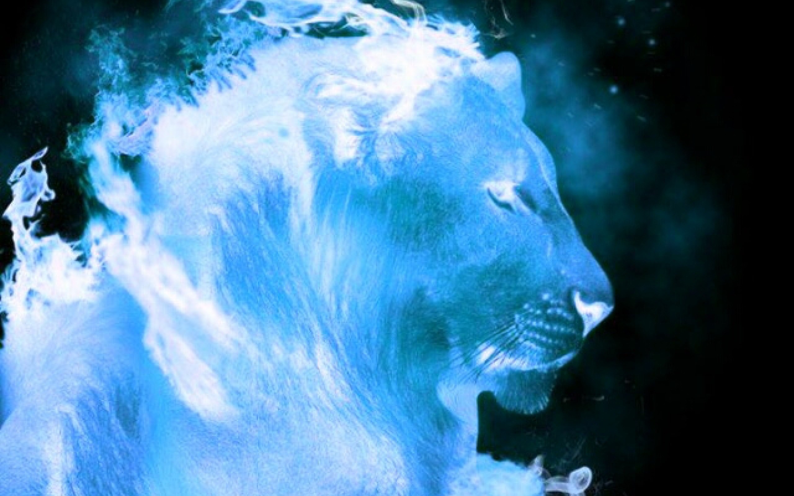 Blue Fire Lion Ice Wallpaper - Sekhmet Fire - HD Wallpaper 