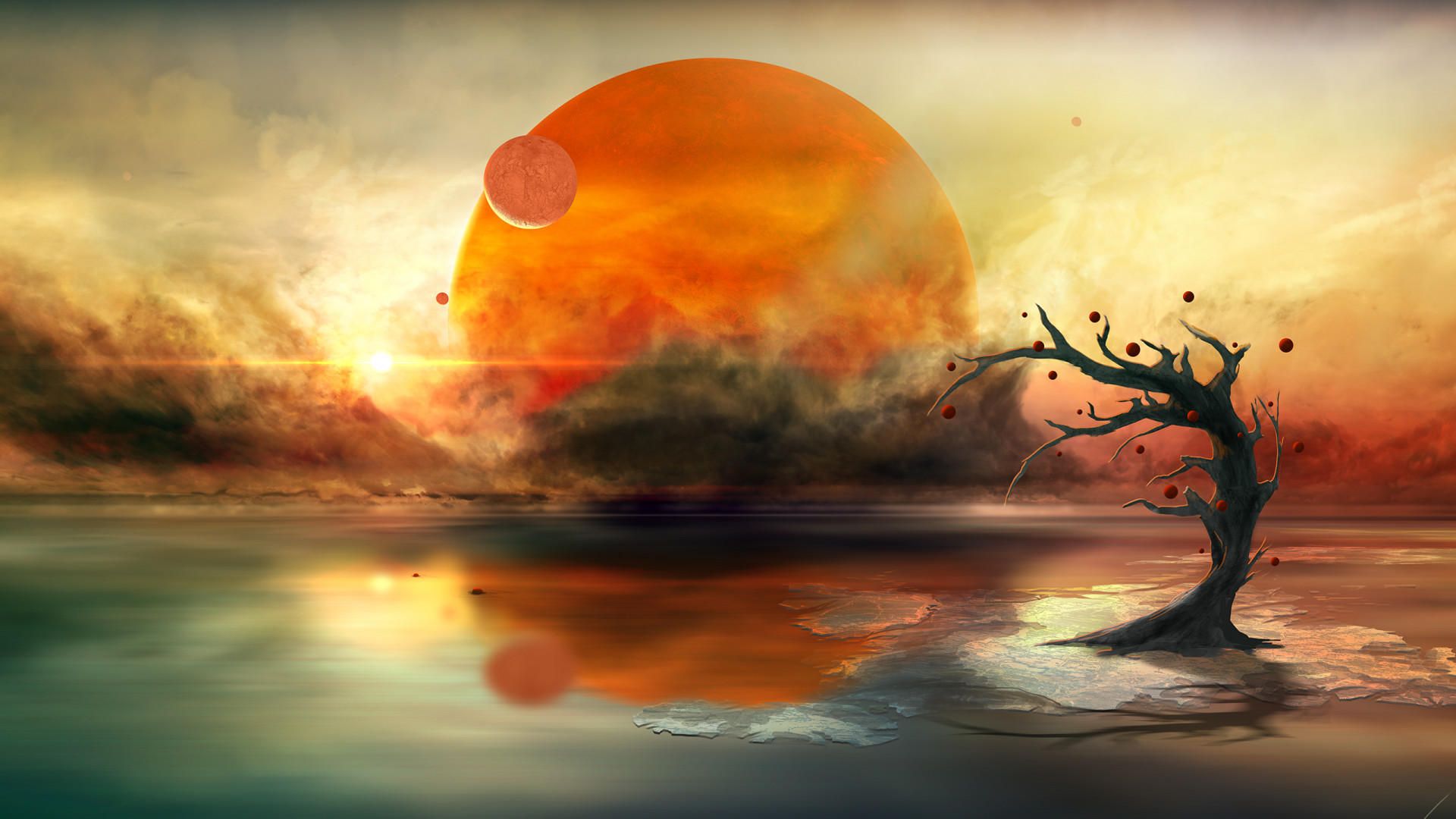 Fantasy Sun - HD Wallpaper 