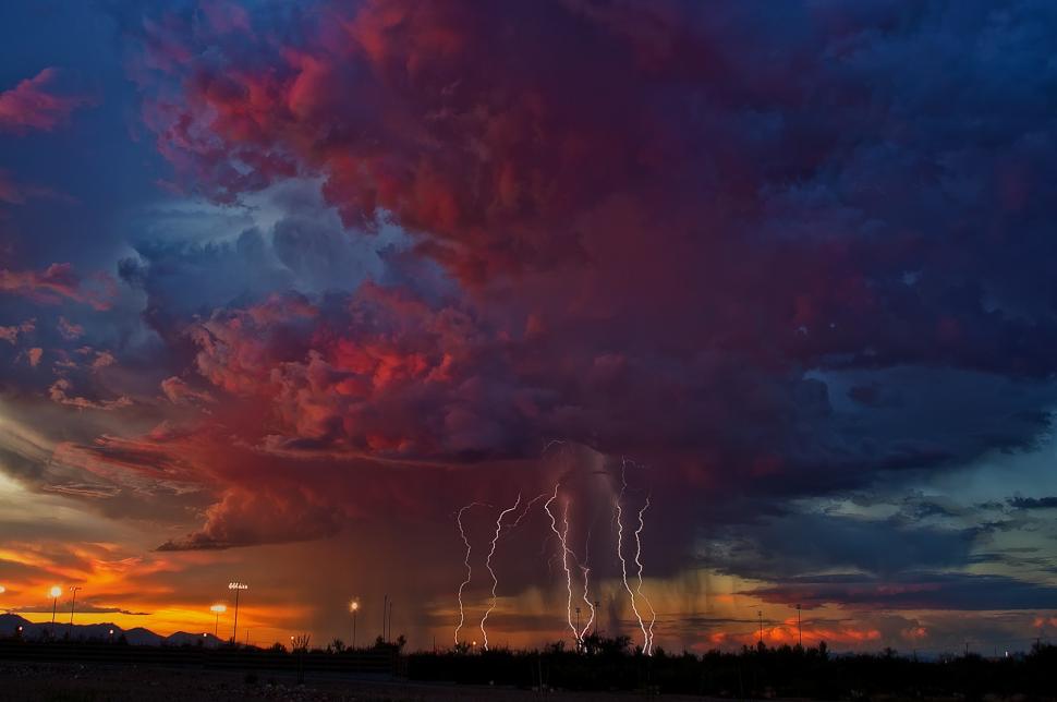 Arizona, Storm Wallpaper,clouds Hd Wallpaper,sky Hd - Night Storm Sky - HD Wallpaper 