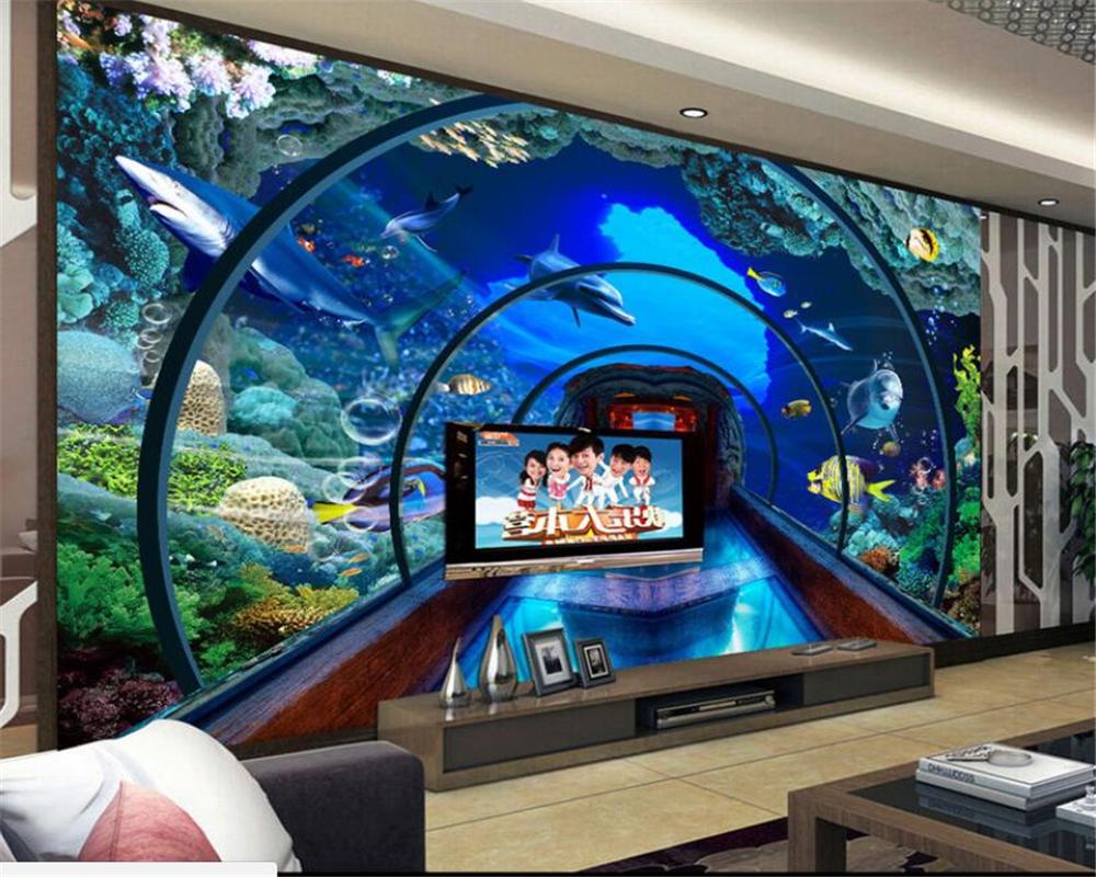 Living Room Wall Aquarium - HD Wallpaper 