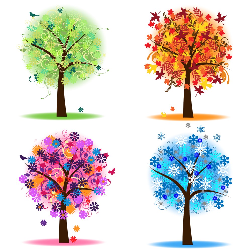 Popular Items For Autumn Clip Art On Etsy - Seasons Of The Year Clipart - HD Wallpaper 