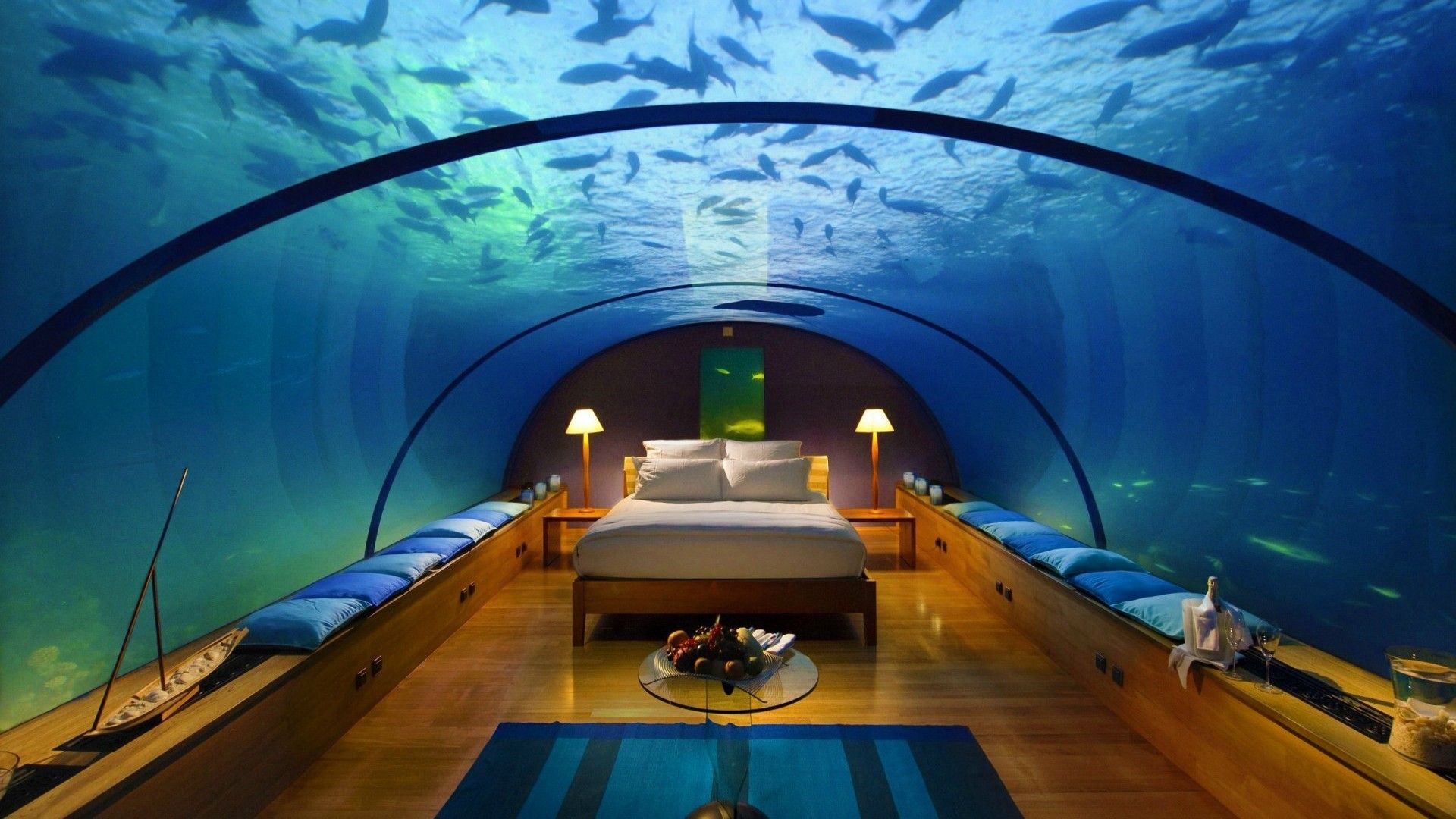 Underwater Bedroom - HD Wallpaper 