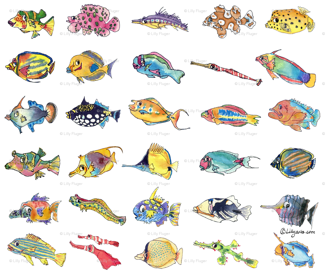 Tropical Fish Cartoon Png - Cute Tropical Fish Cartoon - HD Wallpaper 