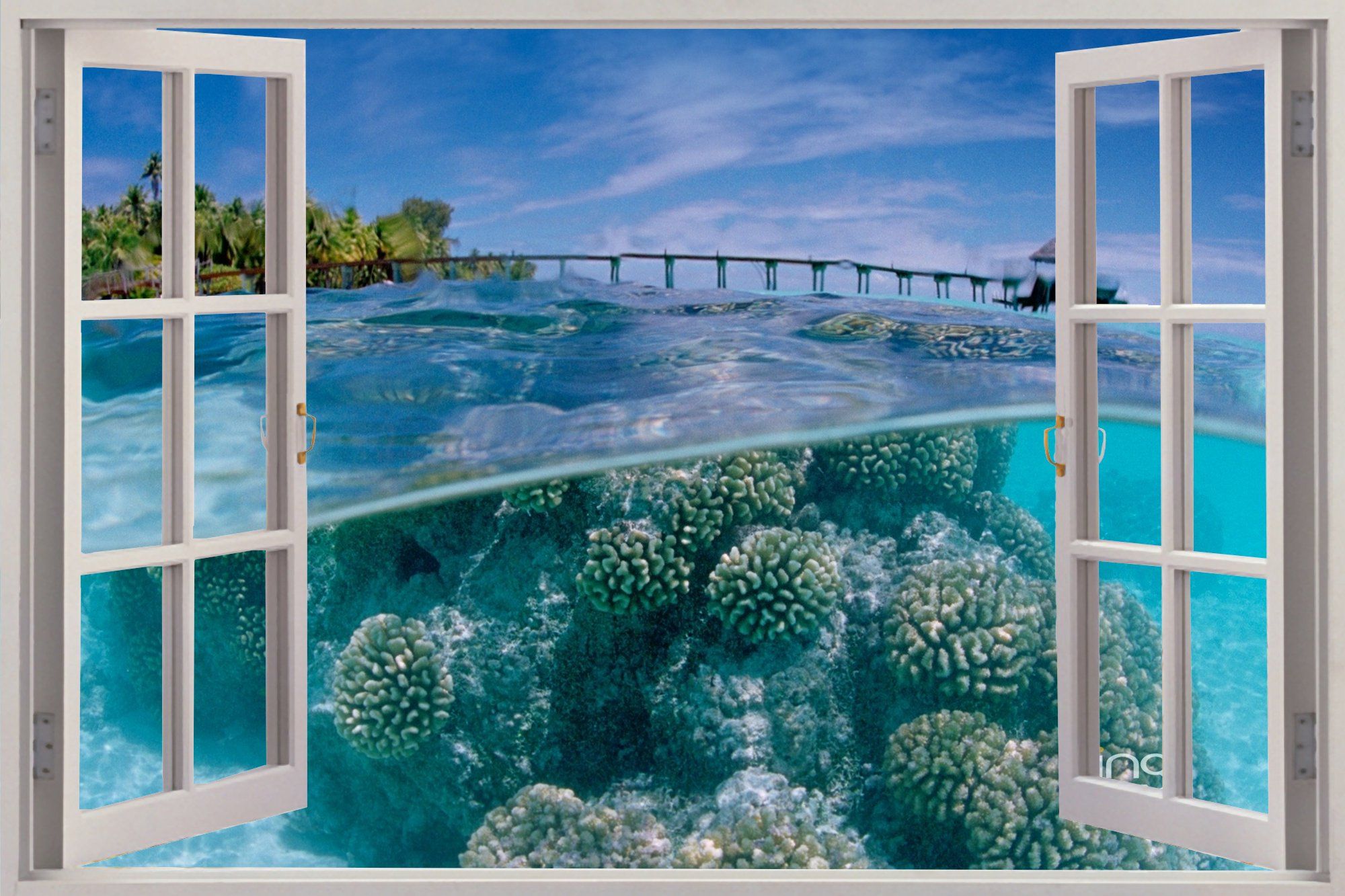Under The Sea Window - HD Wallpaper 