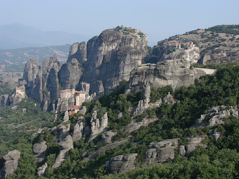 Greece, Trikala, Meteora, Rock, Solid, Rock - Meteora - HD Wallpaper 