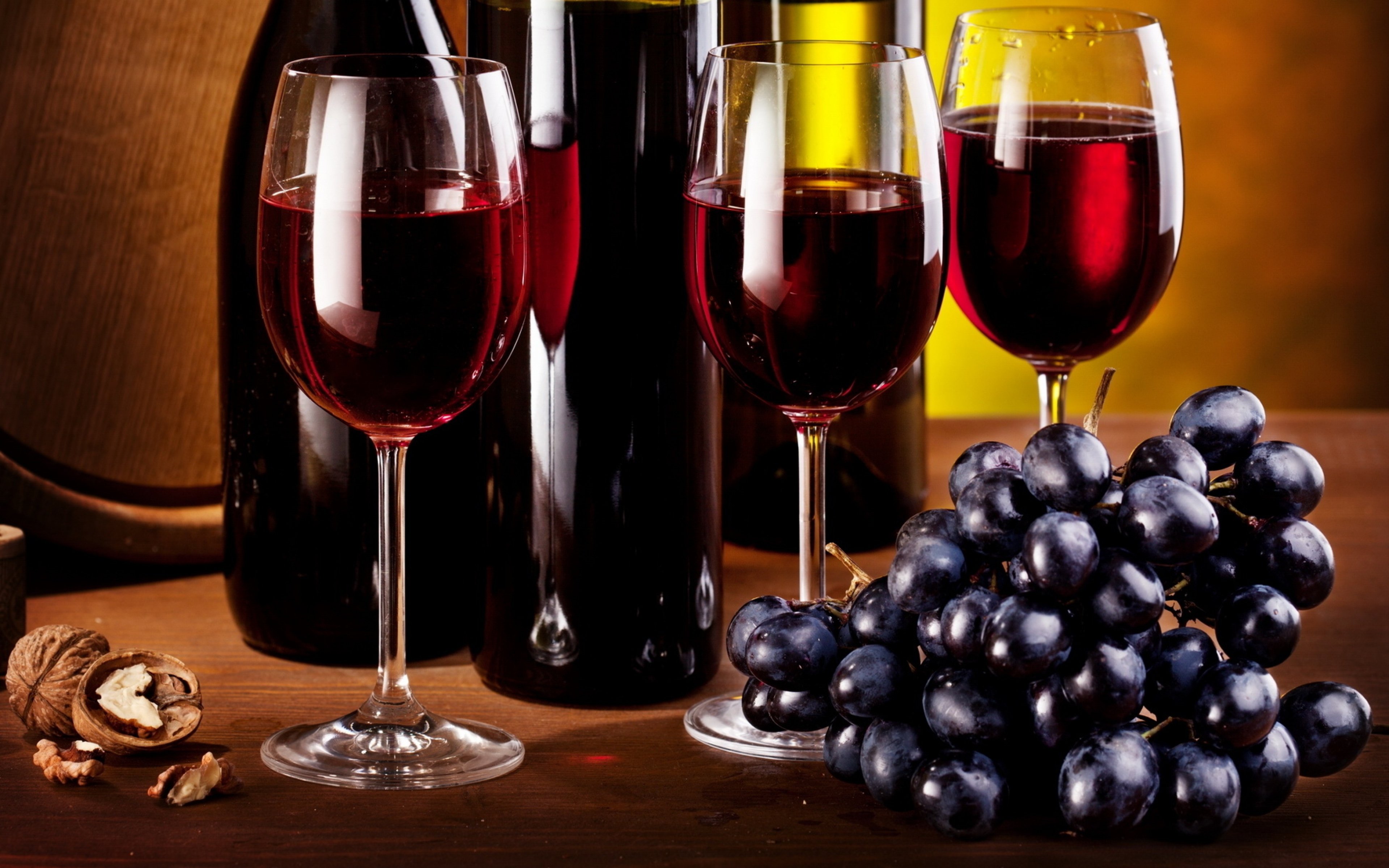 Wine Glasses And Bottles - HD Wallpaper 