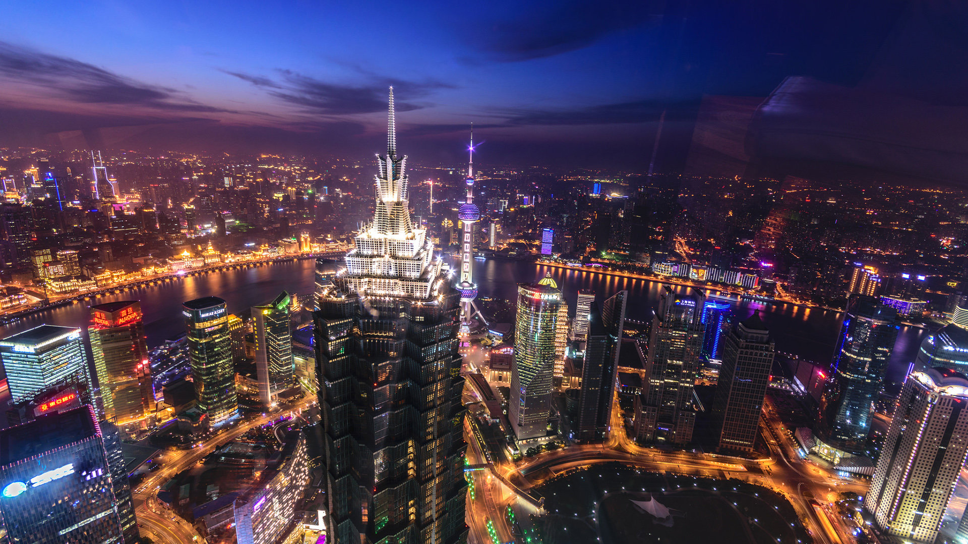 High Resolution Shanghai Full Hd 1080p Wallpaper Id - High Resolution Shanghai Skyline - HD Wallpaper 