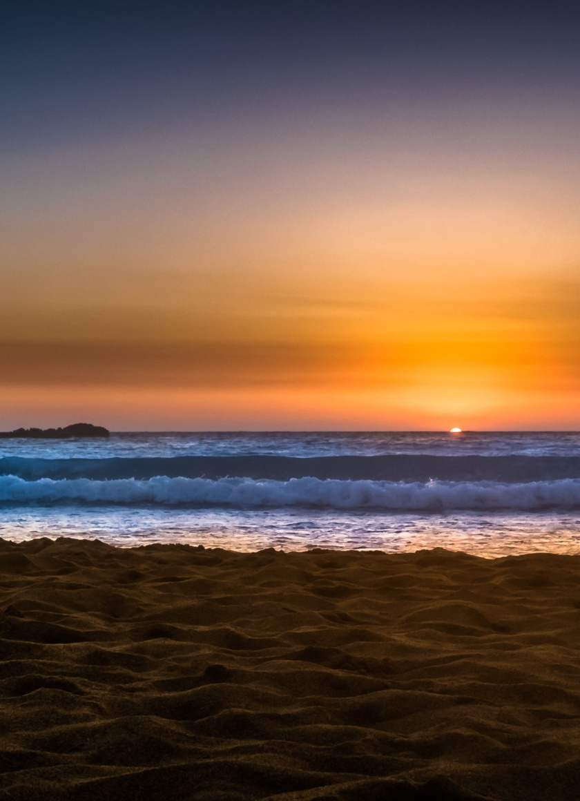 Greece Beach, Sunset, Sand, Sea Waves, Skyline, Wide, - Beach Sunset In Greece - HD Wallpaper 