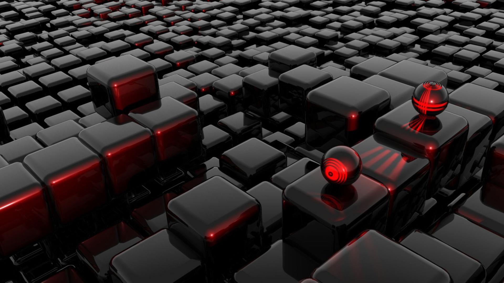 Ps3 Theme Wallpaper Really Nice - Black And Red Cubes - HD Wallpaper 