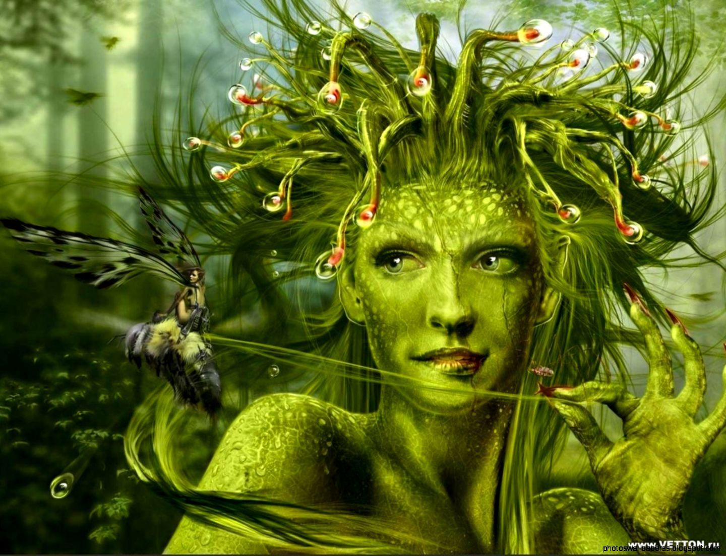 Forest Nymphs Greek Mythology - Green Nymph - HD Wallpaper 