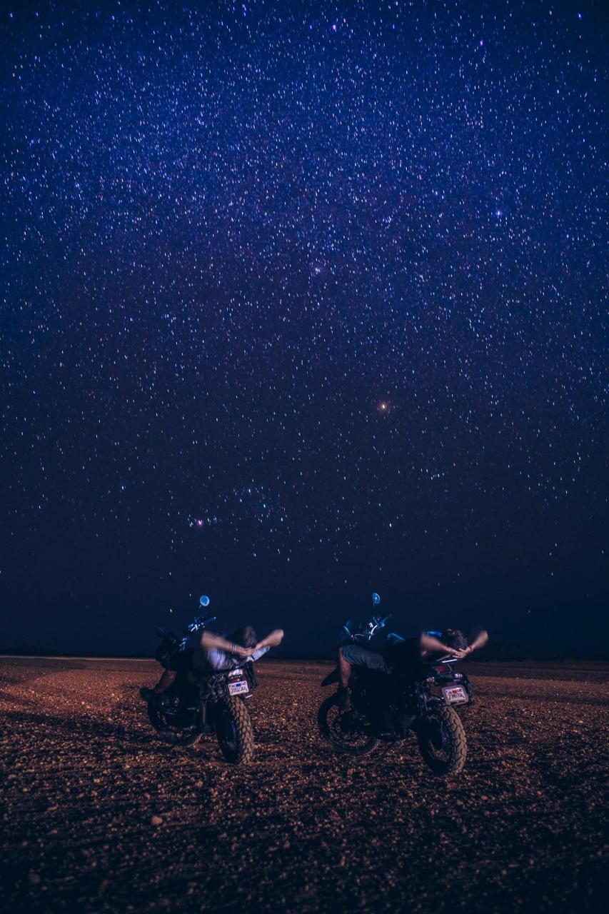 Desert Motorcycle Night - HD Wallpaper 