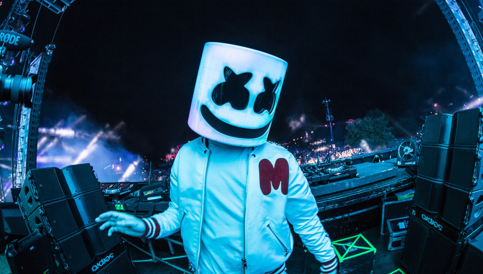 Marshmello, Dj, Musician, 2018, Live Performance, Wallpaper - Marshmello Face Wallpaper Hd - HD Wallpaper 