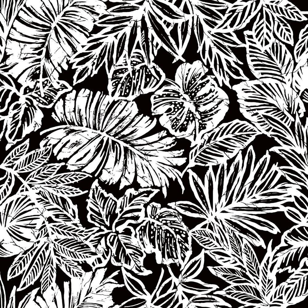 Tropical Wallpaper Black And White - HD Wallpaper 