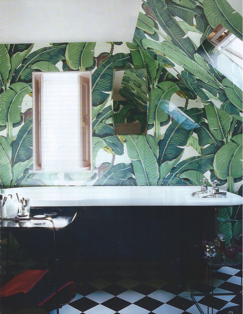 Tapisserie Salle De Bain Jungle - HD Wallpaper 