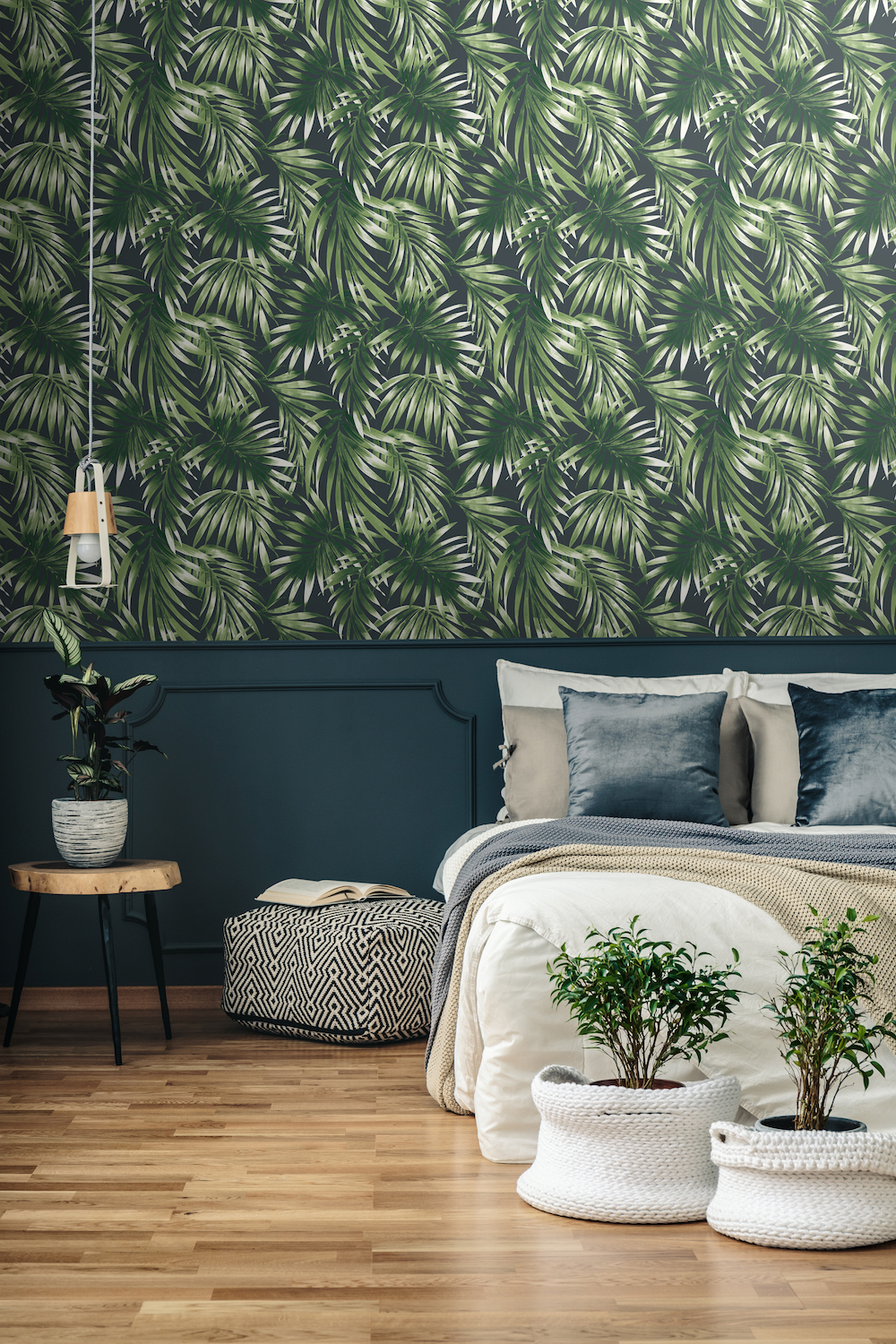 106413 Tropical Palm Leaf Wallpaper - Superfresco Elegant Leaves Green - HD Wallpaper 
