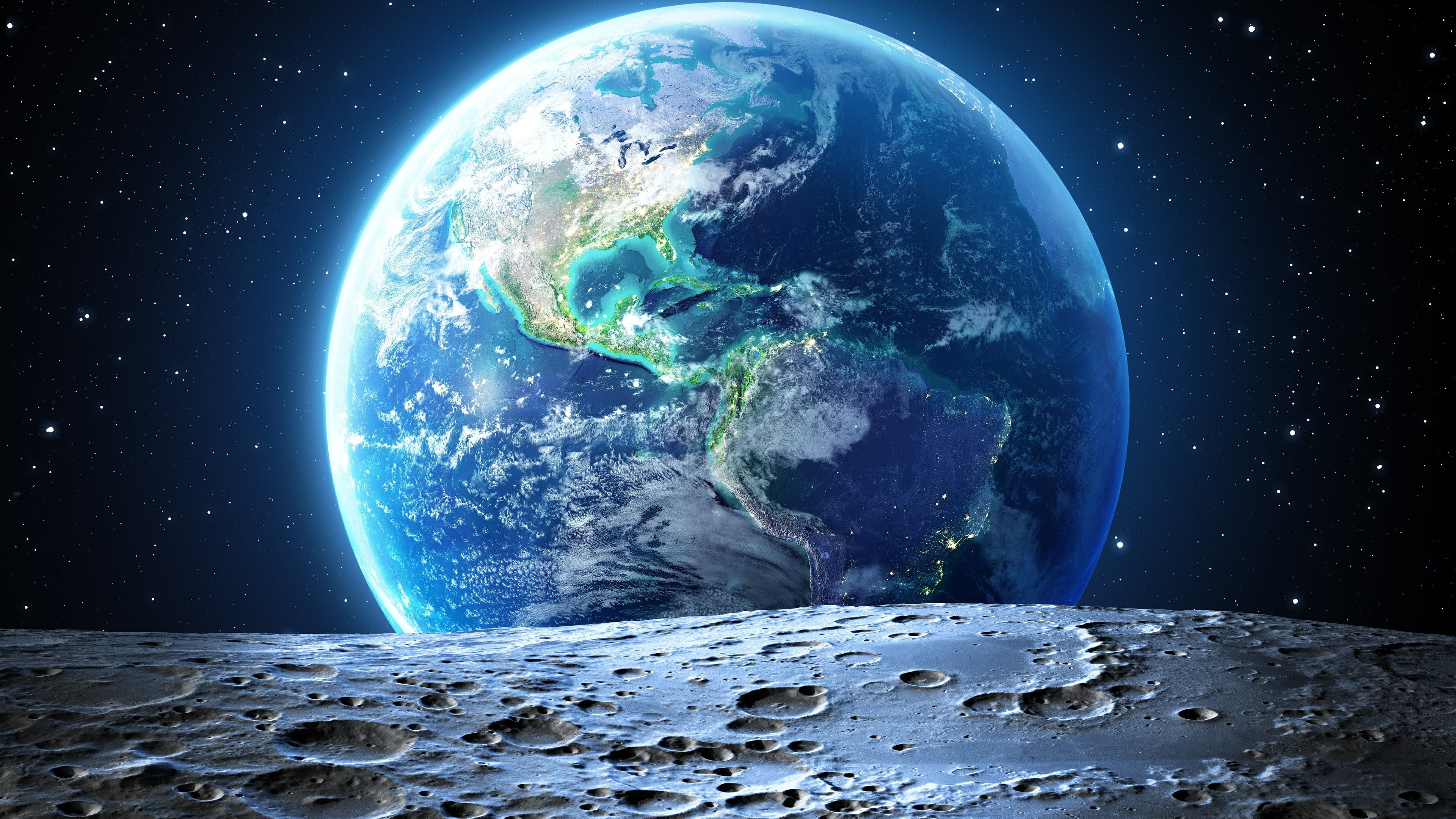 Earth From Moon 4k - HD Wallpaper 