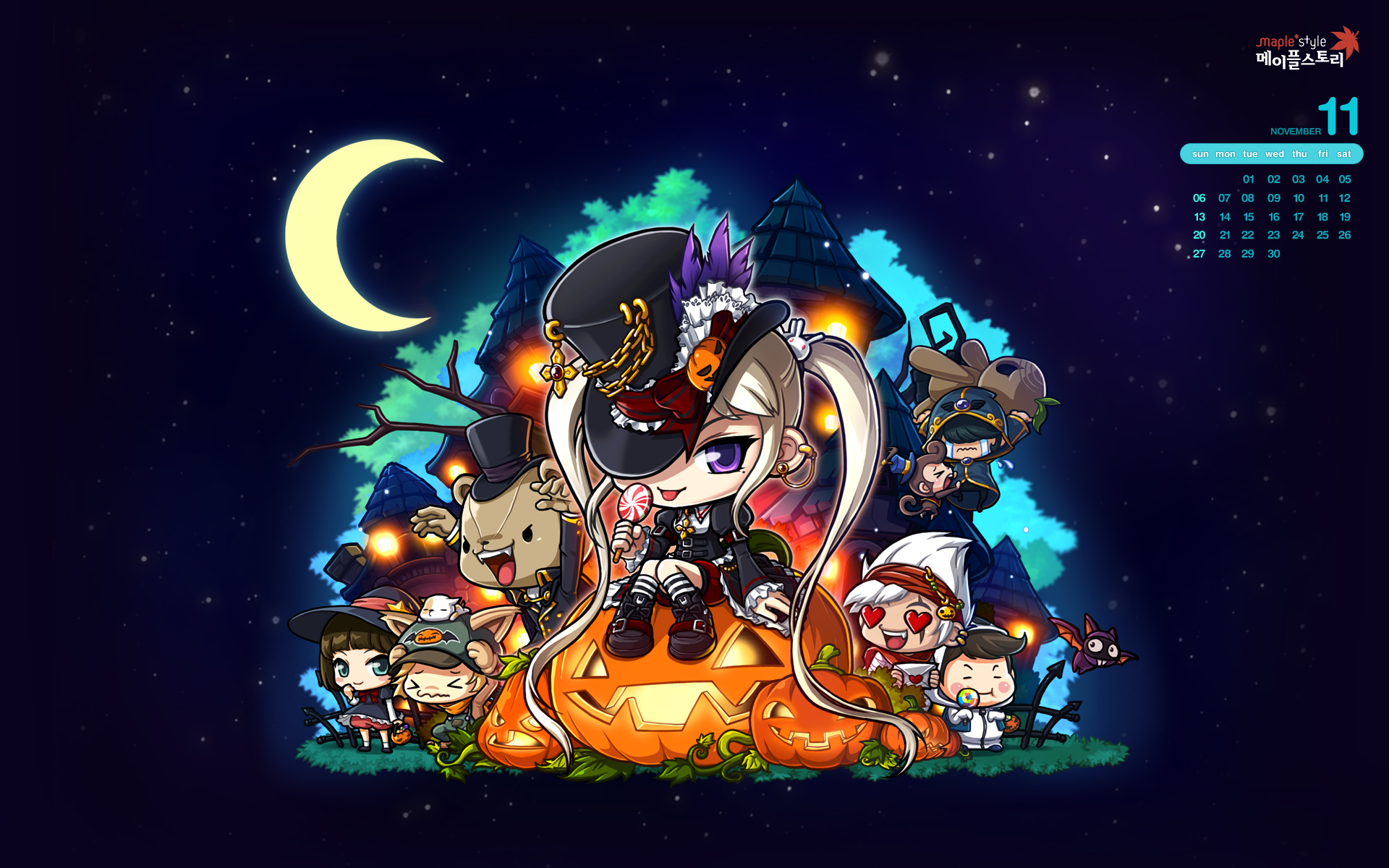 Maplestory Halloween - HD Wallpaper 