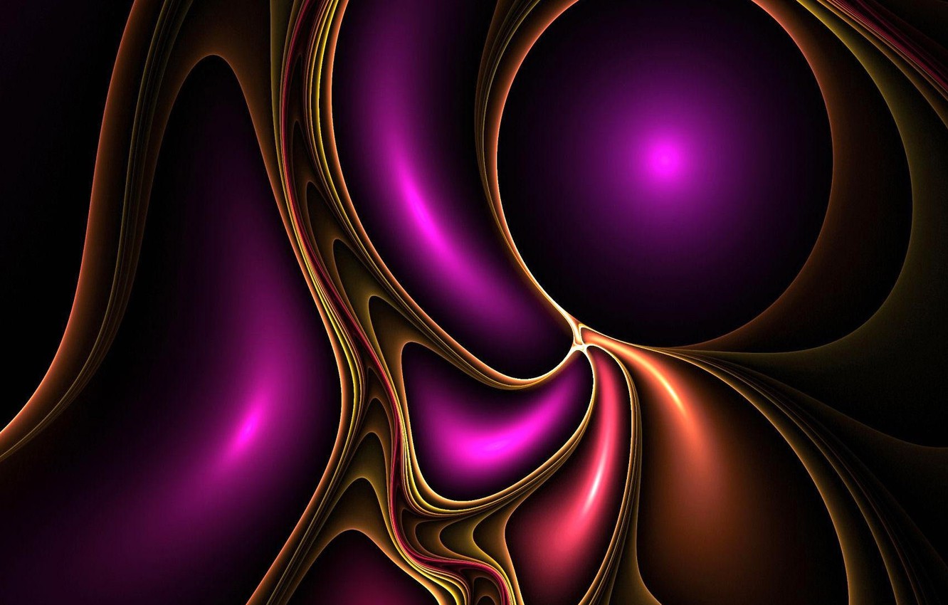 Photo Wallpaper Light, Line, Wallpaper, Round, Petals, - 1920 1080 Size - HD Wallpaper 