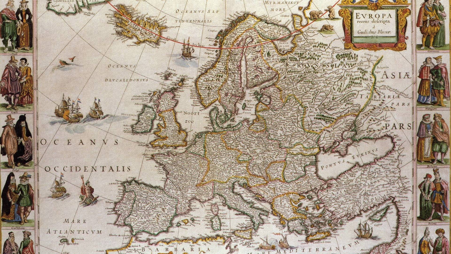 Old Europe Map - HD Wallpaper 