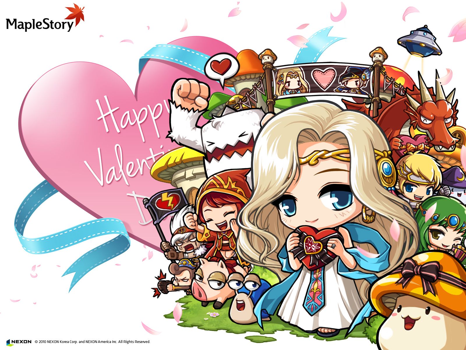 Maplestory Valentines Day Card - HD Wallpaper 