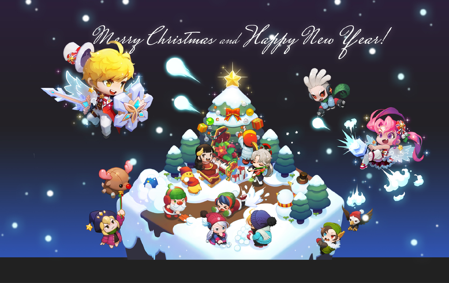 Wallpaper, Official, Merrychristmas, Maplestory, Happynew - Maplestory 2 Christmas - HD Wallpaper 