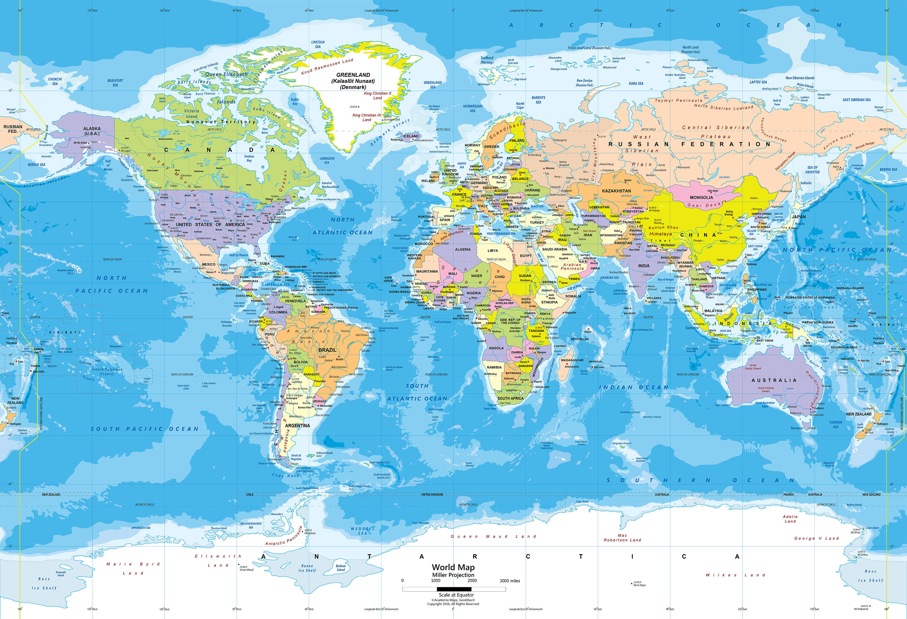 Amazing World Map Wallpaper High Resolution For 
 Data - World Map Political And Physical - HD Wallpaper 