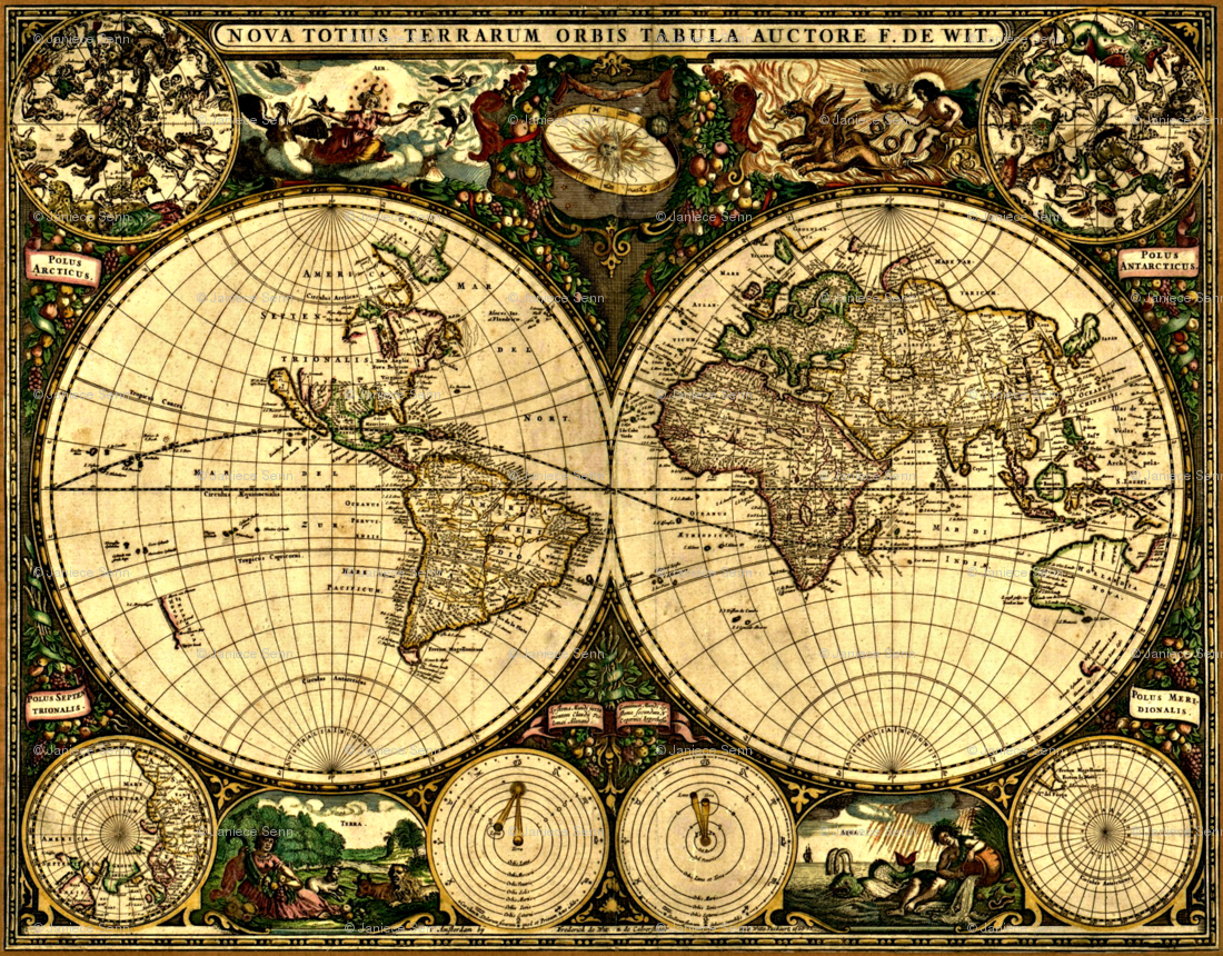 Old World Pirate Maps - HD Wallpaper 