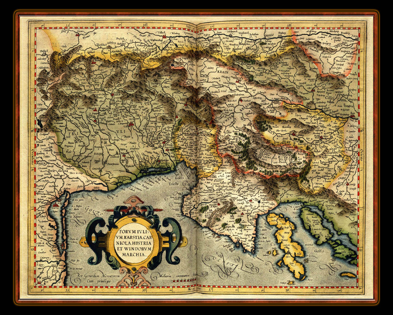 Gerhard Mercator 1595 World Atlas - Map Of The Northern Adriatic Including Venice - HD Wallpaper 