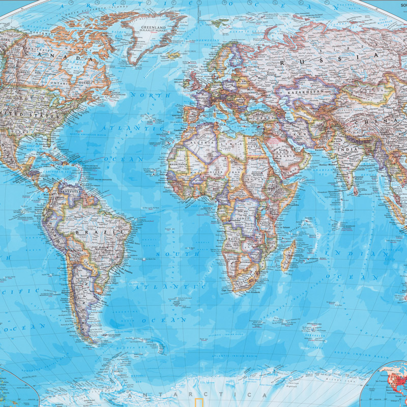 National Geographic World Map Background - HD Wallpaper 