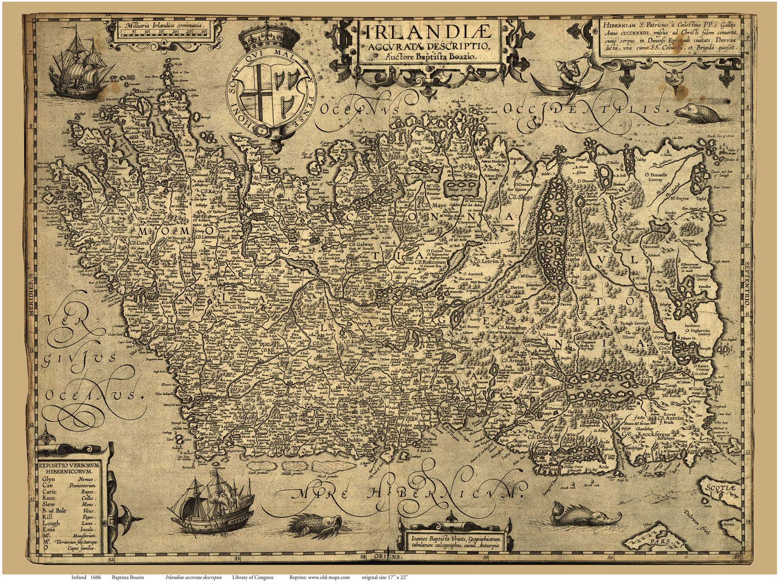 Old Ireland Map - HD Wallpaper 