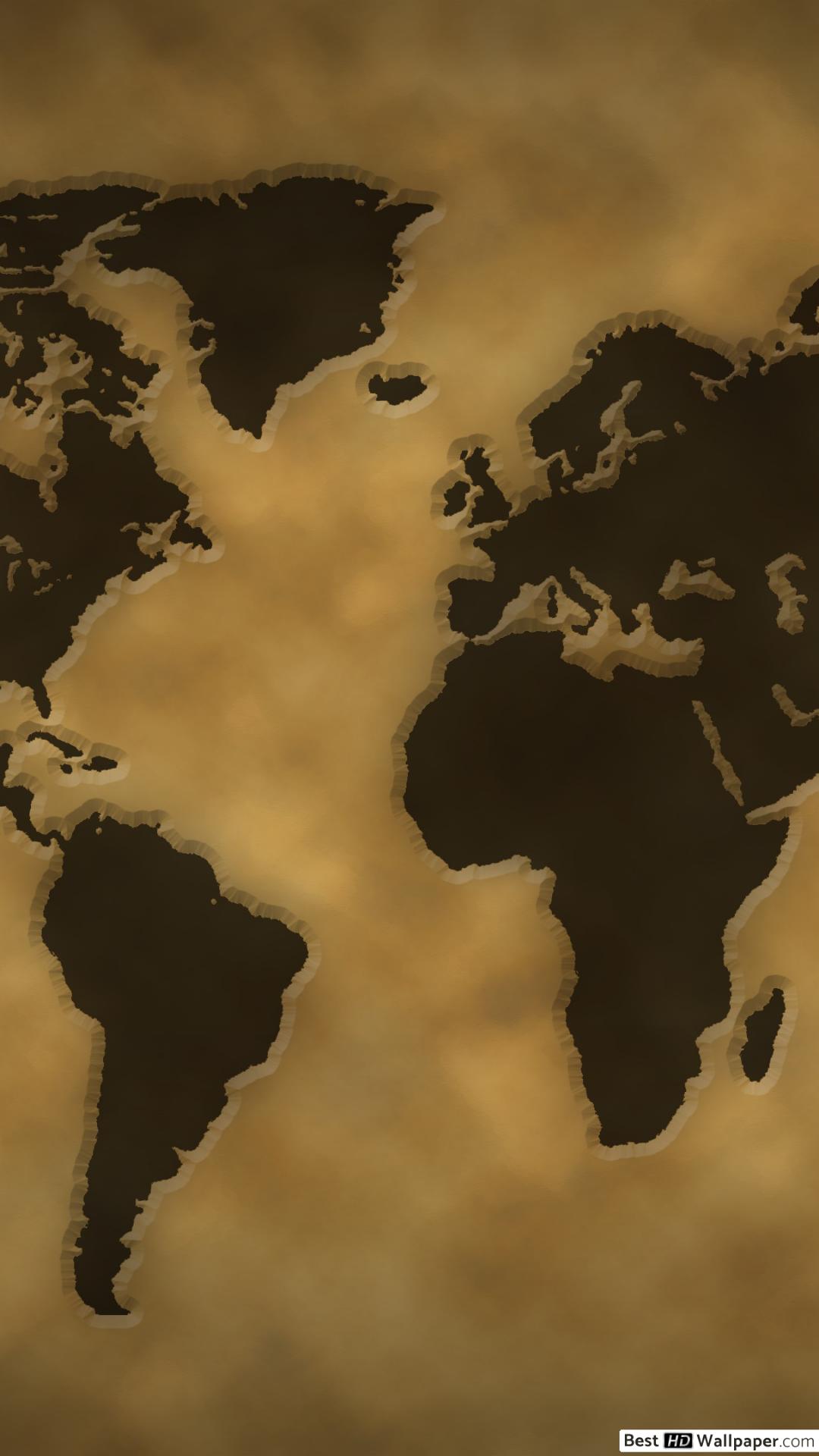 World Map Black White - HD Wallpaper 