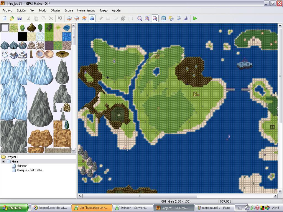 Maker Xp World Map Tileset - HD Wallpaper 