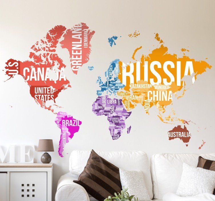 World Travel Map With Name - HD Wallpaper 