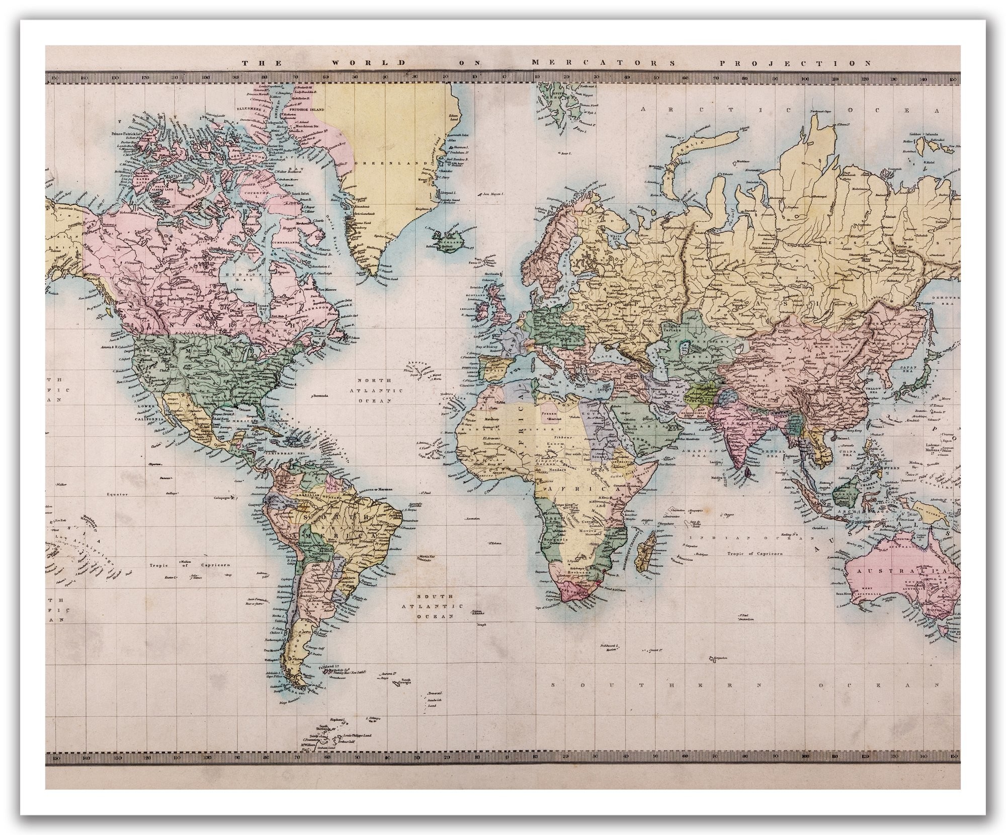 Jp London Poslt2258 Ustrip Lite Removable Wallpaper - World Map - HD Wallpaper 