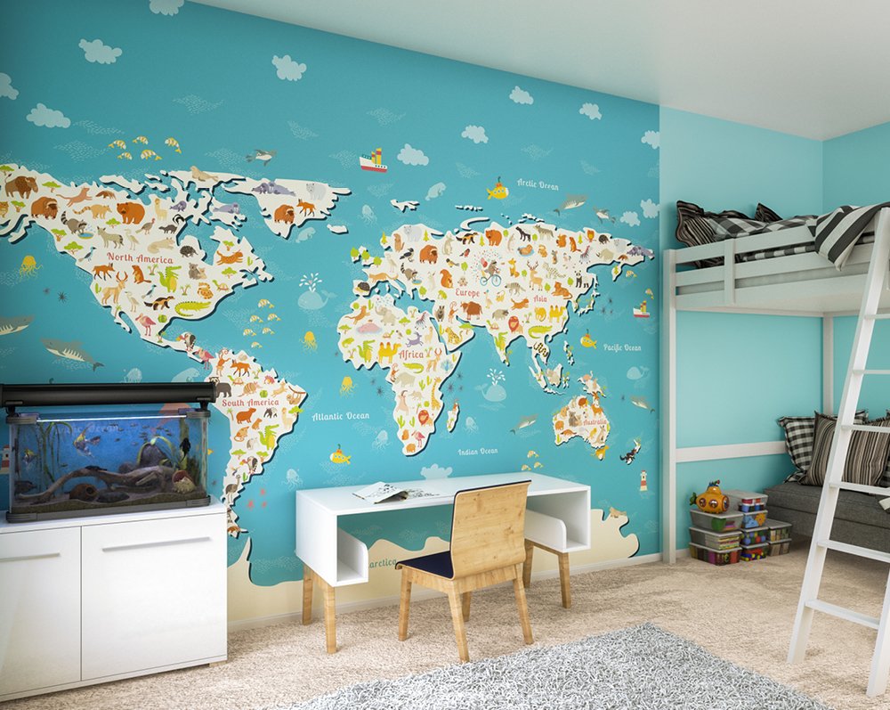 Map Wall Mural - HD Wallpaper 