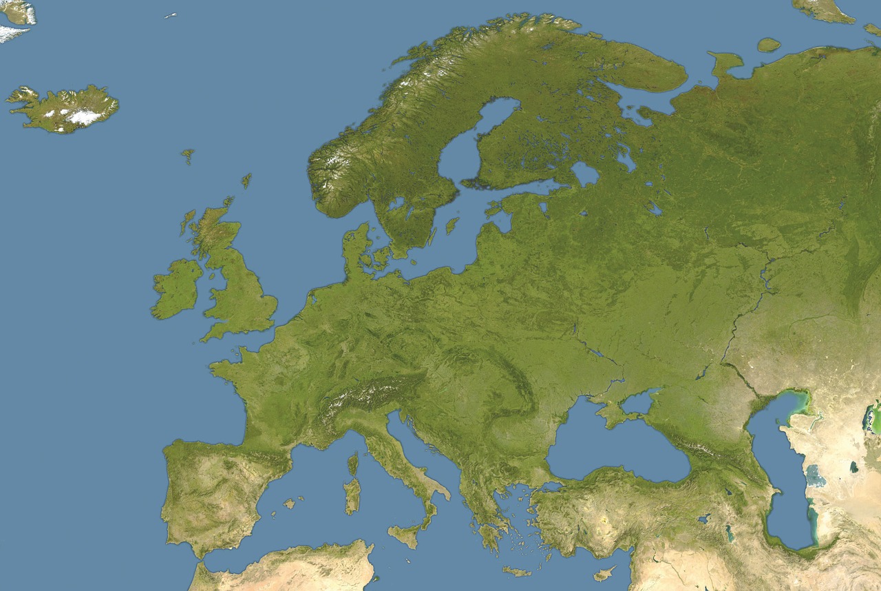 Europe Map,satellite Image,geographical Pictures, Free - High Resolution Satellite Map Of Europe - HD Wallpaper 