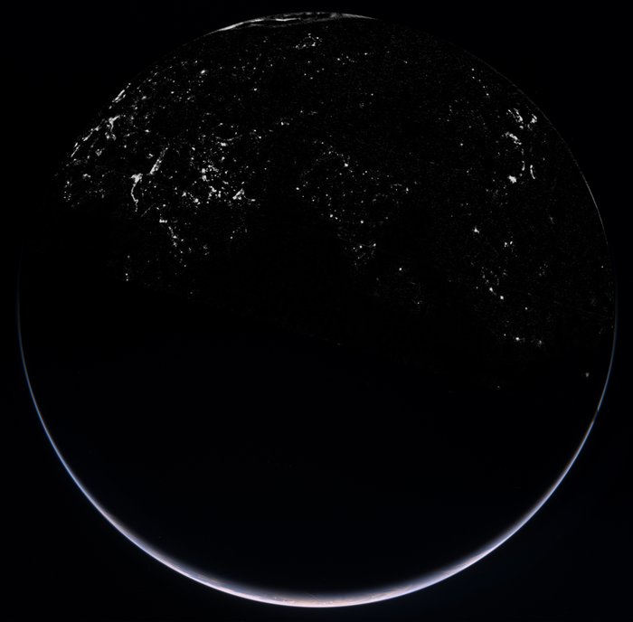 Night View Of Earth From Moon - HD Wallpaper 