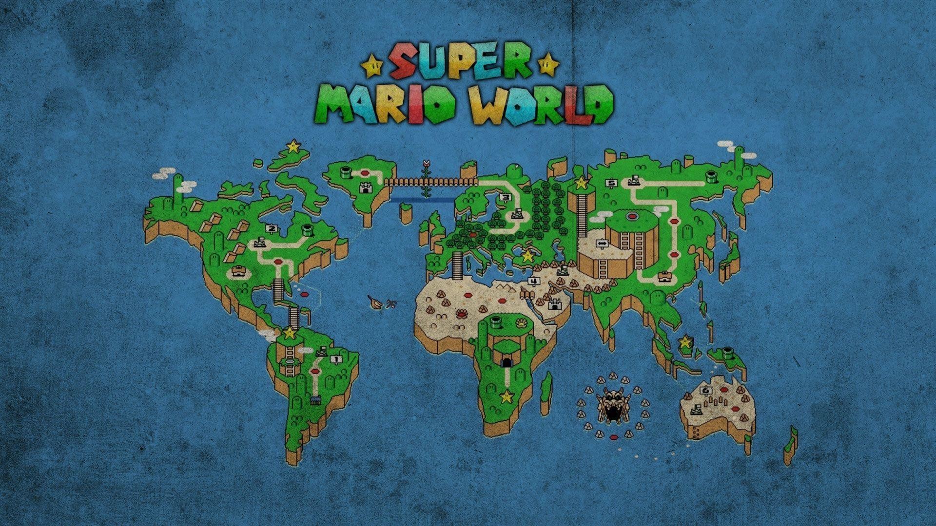 World Map Video Game - HD Wallpaper 
