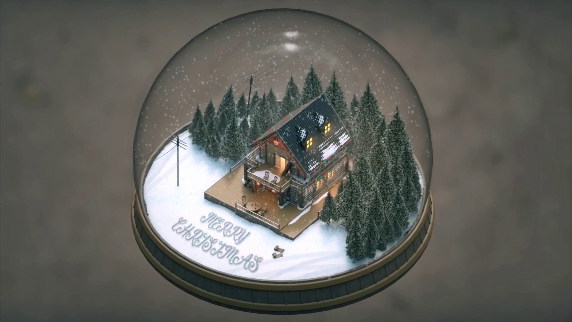 Isometric Snow Globe - HD Wallpaper 