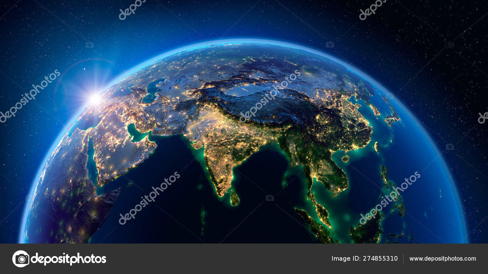 India On Earth With Light - HD Wallpaper 
