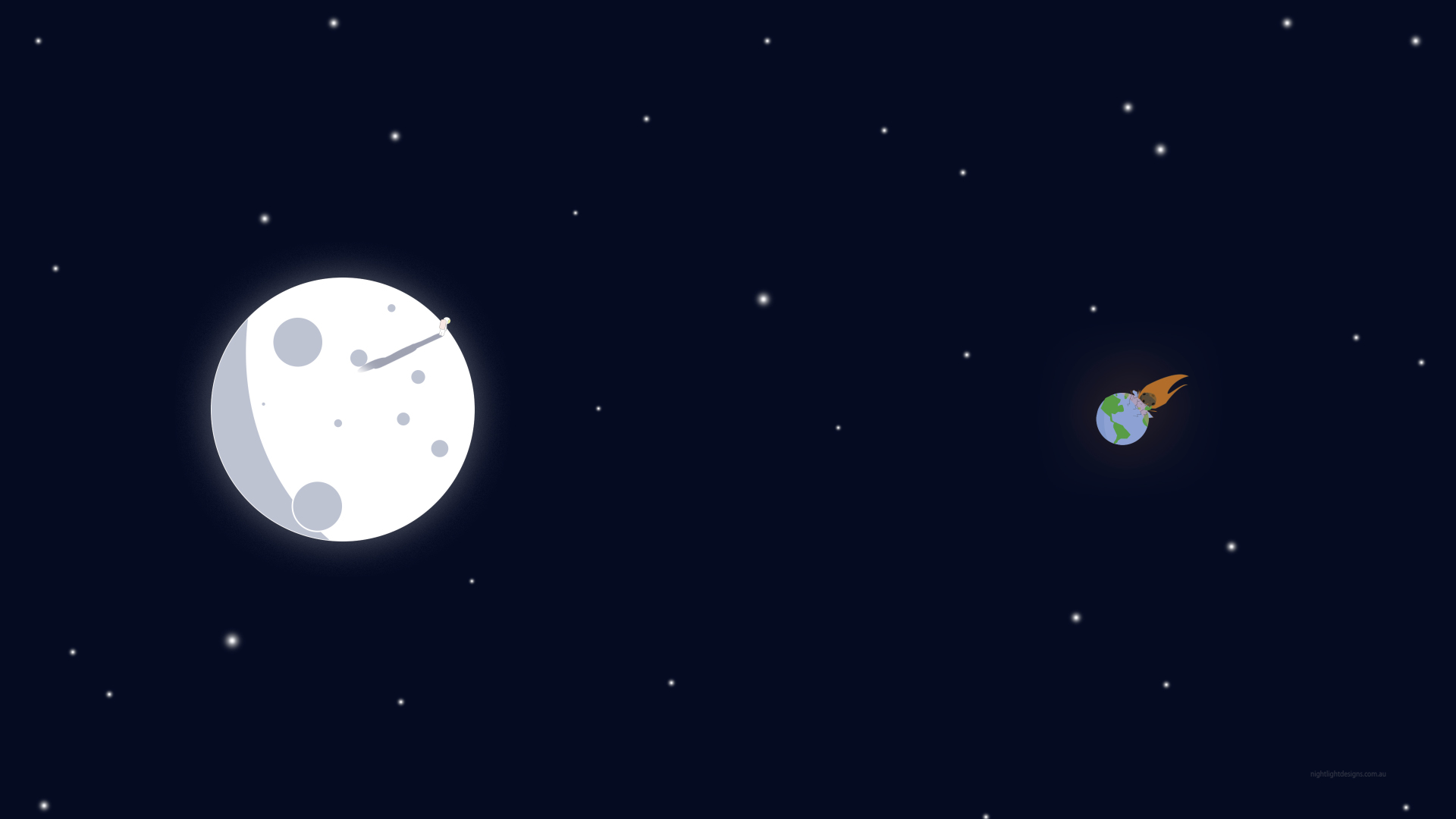 Minimalist Moon Background - HD Wallpaper 