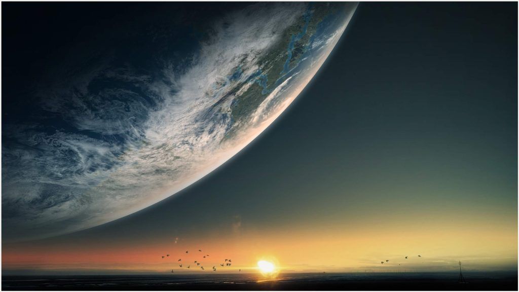 Earth Sunrise 4k - HD Wallpaper 