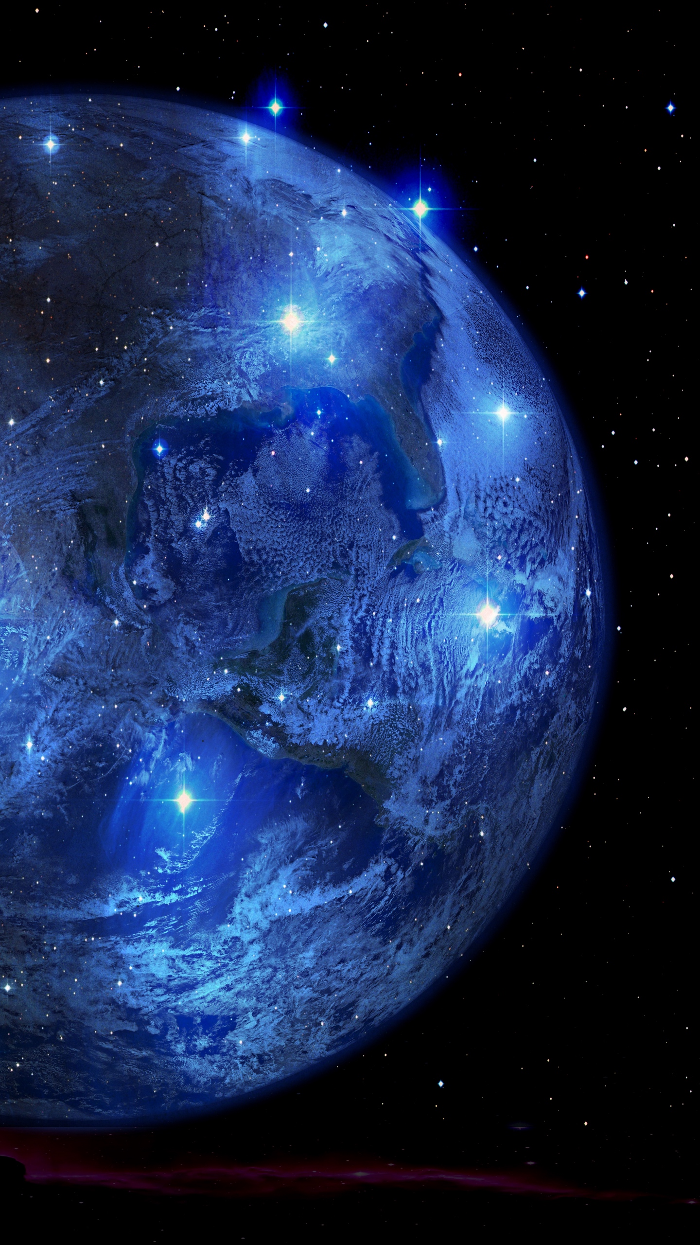 Wallpaper Planet, Earth, Stars, Universe, Space, Astronomy - Planet Earth - HD Wallpaper 