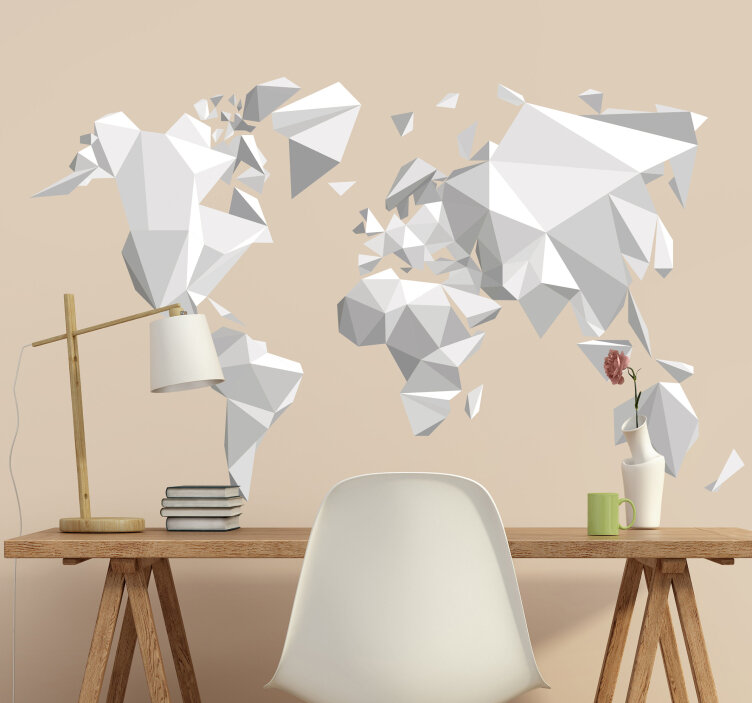 Carte Du Monde En Origami - HD Wallpaper 