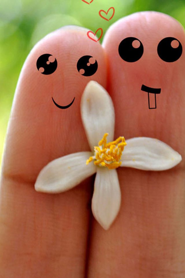 Cute Love Cartoon Couple Iphone Wallpaper - Love Couple Hands Wallpapers For Mobile - HD Wallpaper 