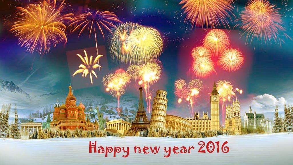 Happy New Year 2016 Animated Hd Wallpaper Trendinindia - Animated Happy New Year Wishes - HD Wallpaper 
