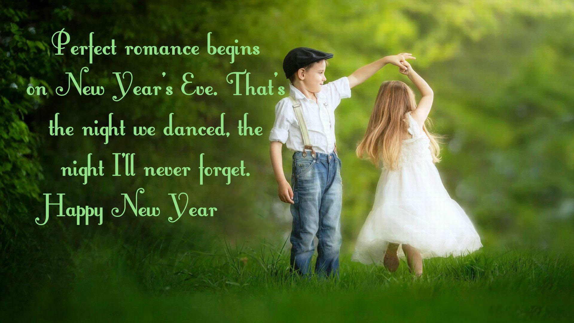 Happy New Year Wishes For Love Romantic Wallpaper - Hd Cute Baby Love Couple - HD Wallpaper 