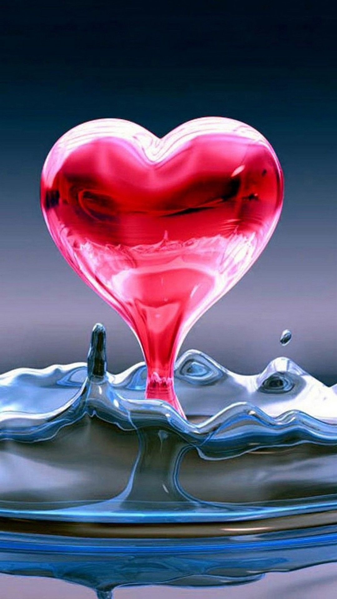 Heart Liquid Iphone Wallpaper - Valentines Day Wallpaper Iphone - HD Wallpaper 