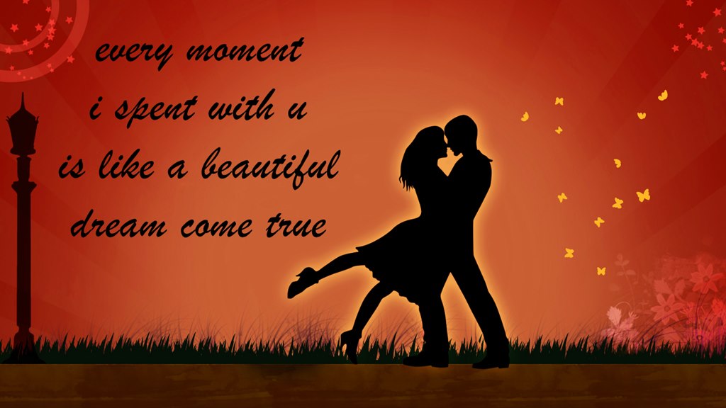 Beautiful Love Couple Valentine Day Quotes Images Wallpapers - Couple Images Valentine Day With Quotes - HD Wallpaper 
