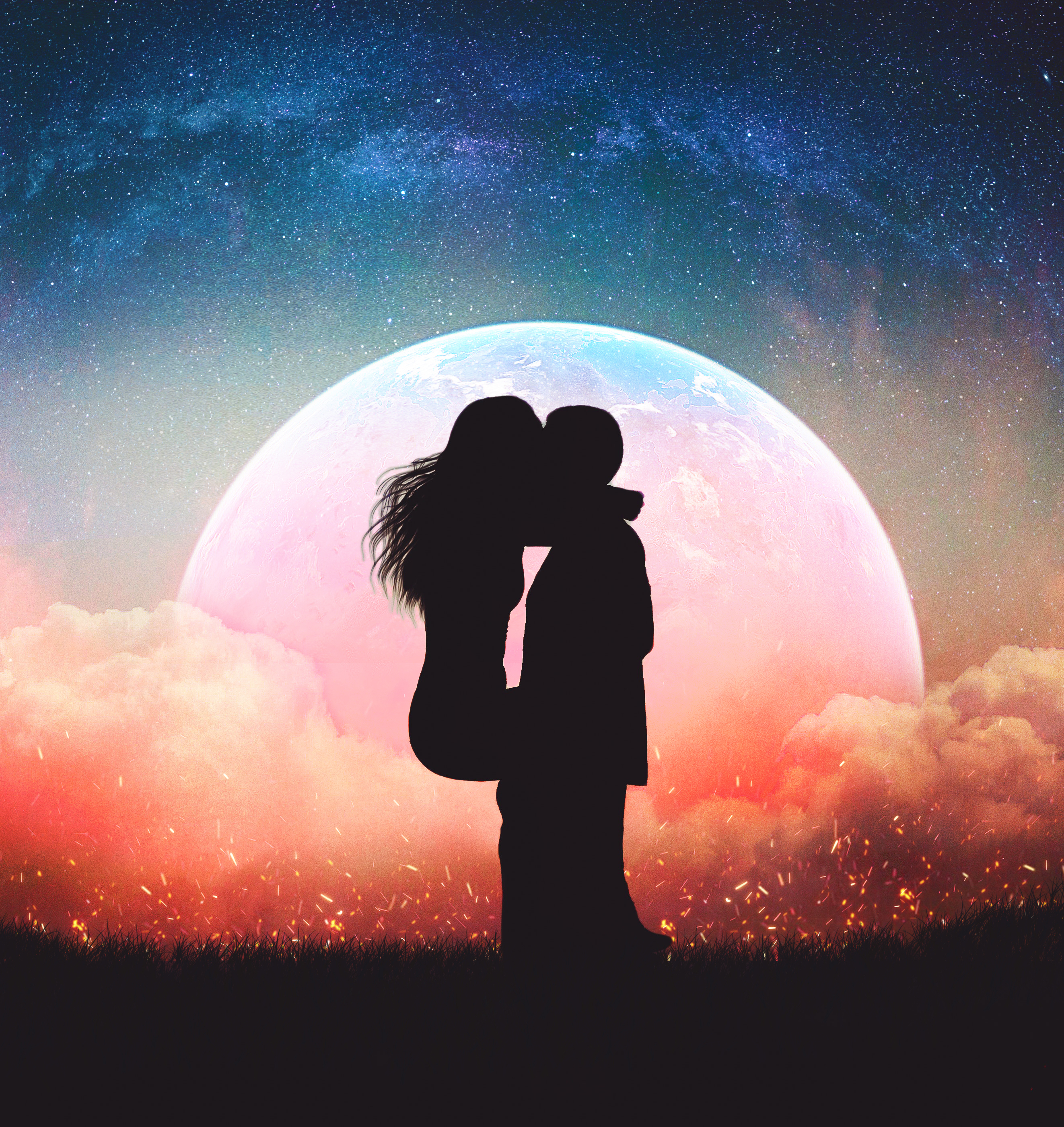 Lovers Moon - HD Wallpaper 